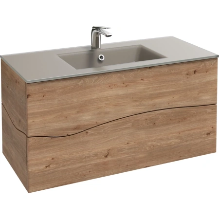 тумба под раковину jacob delafon sherwood 100 eb1833ru-p6 подвесная натуральный дуб