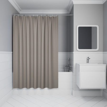 Штора для ванной, 200х180 см IDDIS DW02P18i11 Полиэстер, бежевый Штора для ванной, 200х180 см IDDIS DW02P18i11 Полиэстер, бежевый