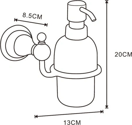 дозатор для мыла azario elvia az-91112q бронза
