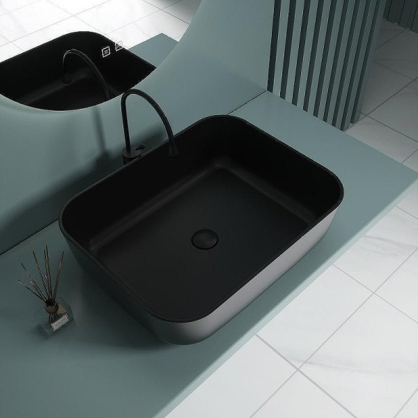 раковина-чаша esbano astanes-n 50 esrnastanmb черная матовая