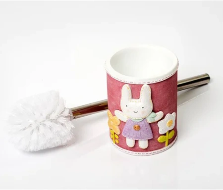 ёршик для унитаза wasserkraft ammer k-6427 розовый матовый