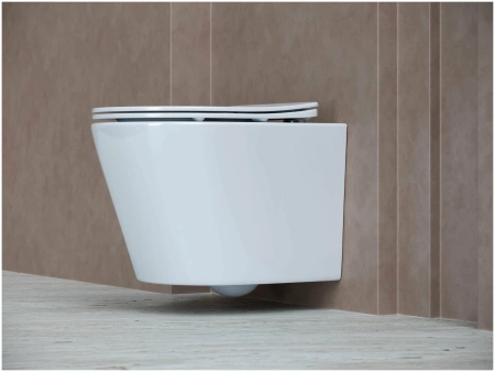 унитаз ceramicanova balearica rimless cn6000 подвесной, безободковый, с сиденьем микролифт, белая