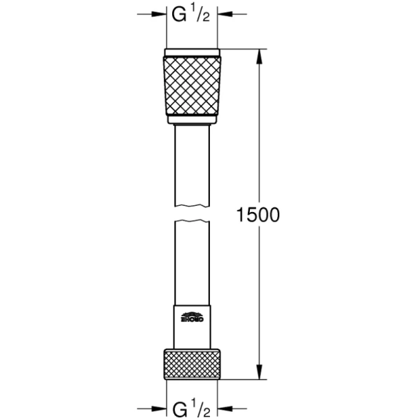душевой шланг 150 см grohe relexaflex 45973001