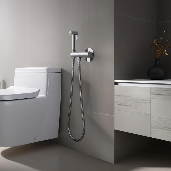 гигиенический душ со смесителем aquatek оберон aq1027cr с термостатом хром
