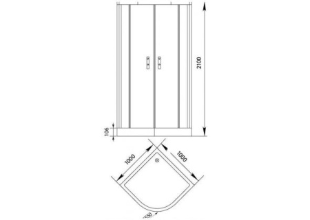 душевой уголок aquanet alfa naa2142 00185040 100×100х200 стекло прозрачное, профиль хром