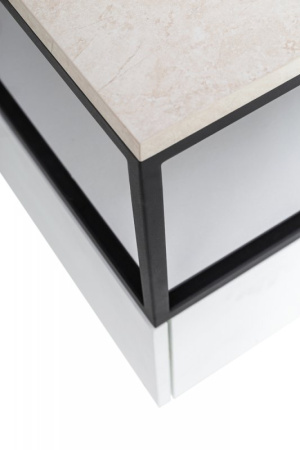 консоль под раковину cezares cadro 80 cadro-80/46/30-1c-so-met-st черная матовая