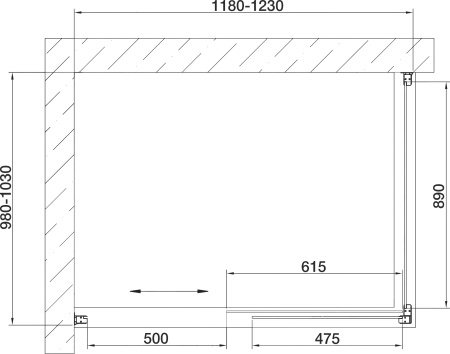 душевой уголок vegas glass zp+zpv 120*100 07 01 профиль матовый хром, стекло прозрачное