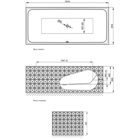 стальная ванна bette loft ornament 3172-000 cfxx6a 181x81 см