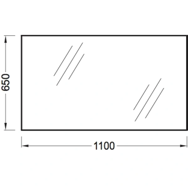 зеркало без подсветки 110x65 см jacob delafon ola eb1400-nf