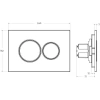 кнопка смыва cezares pneumatic pn1-btn-bl для инсталляции, белый глянец