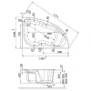 акриловая ванна jacob delafon micromega duo e60221-00 асимметричная, 170х105 см