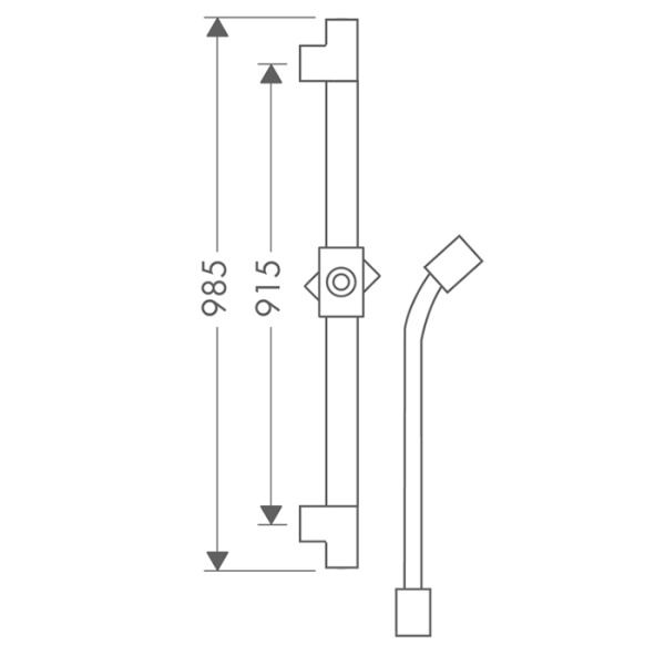 душевая штанга 98,5 см axor starck 27830000