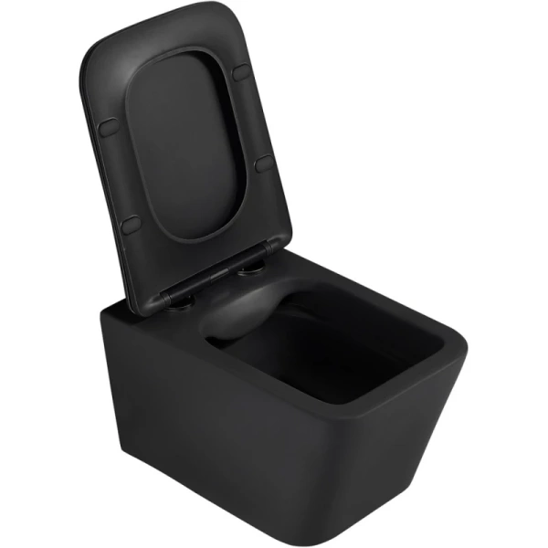 комплект инсталляция с унитазом abber ac1201mb-ac0105-ac0120mmg с кнопкой смыва, золотой матовый + унитаз подвесной abber rechteck безободковый, с сиденьем микролифт, черный матовый