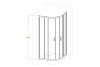 душевой уголок royal bath hkd 90×90 rb90hkd-t-bl профиль черный, стекло прозрачное