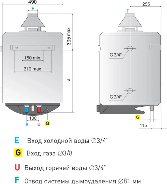 накопительный водонагреватель ariston super sga s/sga 80 r газовый