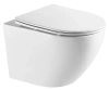 Унитаз Azario Grado AZ-0046-UQ подвесной, безободковый, с сиденьем микролифт, слив "Торнадо", 49х37х36 см, белый