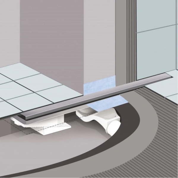 душевой лоток berges c1 norma 500 090136 с решеткой хром матовый