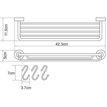 полка корзина wasserkraft donau k-9415 цвет хром