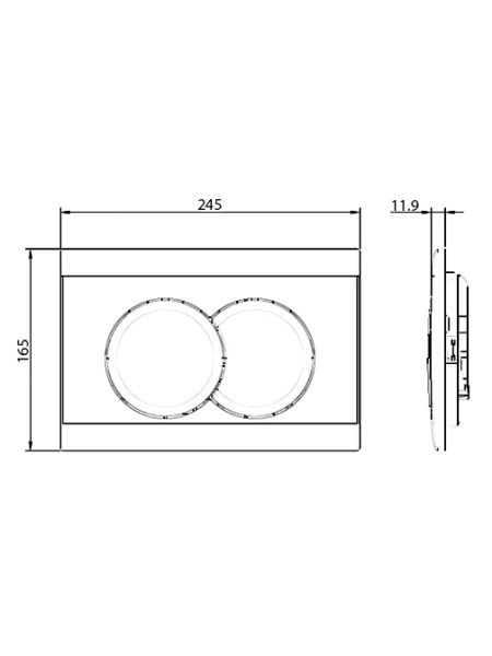 кнопка смыва jacob delafon e36496-00 для инсталляции, белый глянец