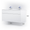 тумба под раковину am.pm inspire 2.0 m50afhx1203wm подвесная 120 см, 3 ящика, цвет белый, матовый