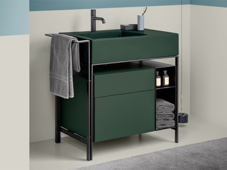 консоль под раковину cielo narciso арт. nastm nm, черный матовый