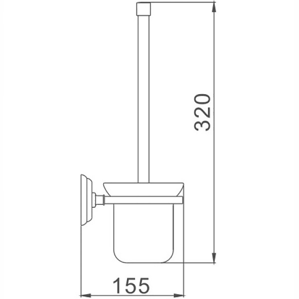 Ершик для унитаза Haiba HB1510 хром