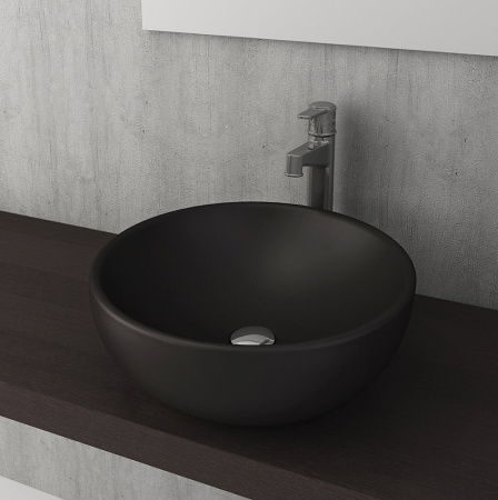 раковина-чаша bocchi roma vessel 45 1119-004-0125 черная матовая