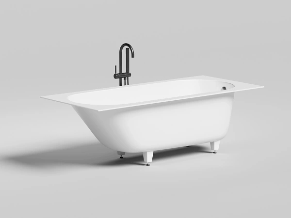 ванна из искусственного камня salini ornella 102312m 180x80х61 см, s-sense, белый матовый
