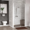 дверь для душевой кабины wasserkraft neime 19p04 90x200 см, профиль белый матовый, стекло прозрачное