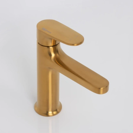 смеситель wasserkraft havel 3603 для раковины, без донного клапана, матовое золото