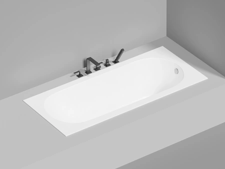 ванна из искусственного камня salini ornella 180х80х60 см, s-stone, белый матовый, 102322m