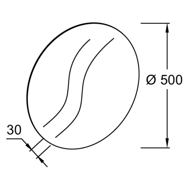 зеркало 50x50 см jacob delafon apparence eb1427-nf