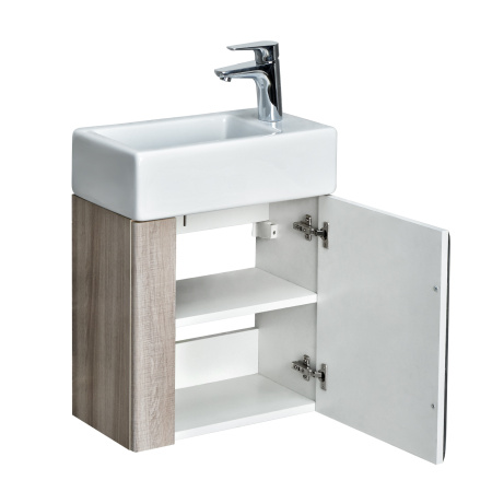 Тумба под раковину Акватон Вита 45 1A221401VTD70 подвесная Белая Ясень шимо Тумба под раковину Акватон Вита 45 1A221401VTD70 подвесная Белая Ясень шимо