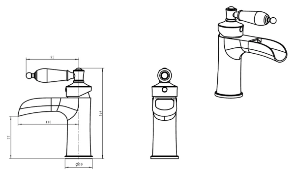 смеситель для раковины boheme vogue crystal 221-crst хром