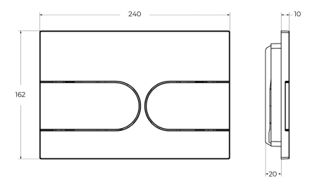 кнопка смыва для инсталляции belbagno bb-11-crm для унитаза, пластик, цвет хром