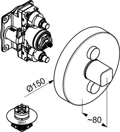 смеситель для душа kludi push 386120538
