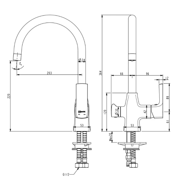 смеситель для кухни с подключением к фильтру lemark ursus lm7261blr