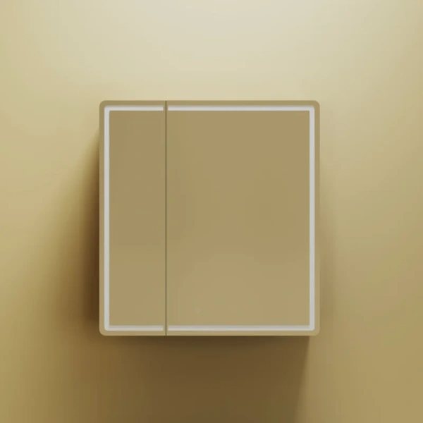 зеркало-шкаф sancos mirror 70 с подсветкой, дуб чарльстон