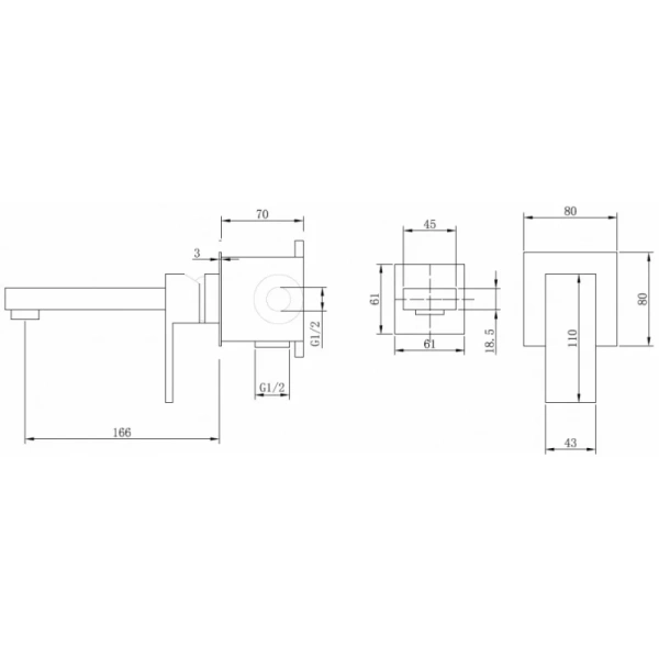 смеситель для раковины abber daheim af8212ng встраиваемый, никель
