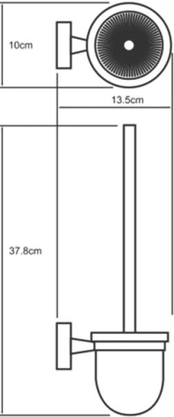 Ёршик для унитаза WasserKRAFT Isen K-4027 хром