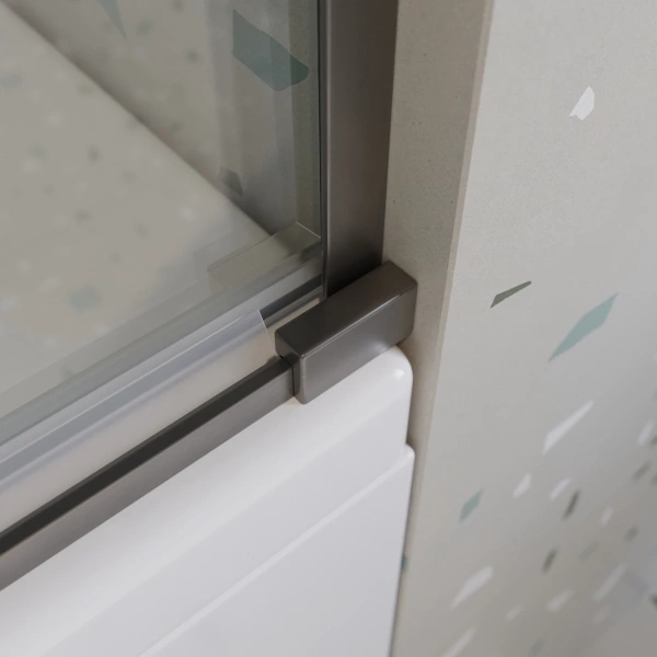 шторка на ванну cezares tandem soft tandem-soft-vf-2-180/145-c-gm-iv 180 см, профиль оружейная сталь матовый, стекло прозрачное