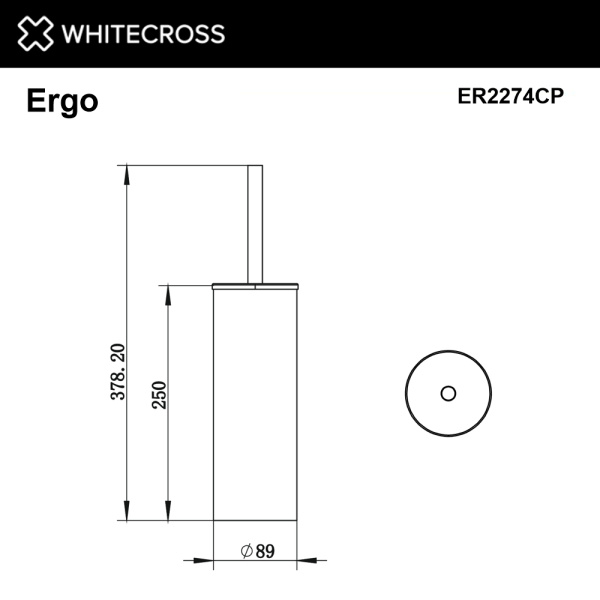 Ершик для унитаза Whitecross Ergo ER2274CP напольный, медь