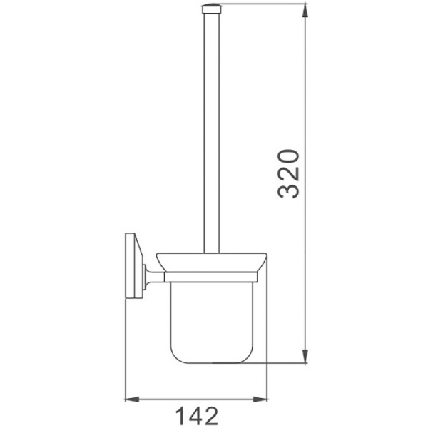 Ершик для унитаза Haiba HB1610 хром