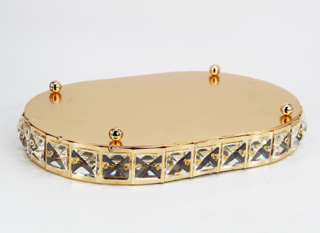 подставка для предметов kassatex crystal gold cry-eltrm-gd 30х23 см