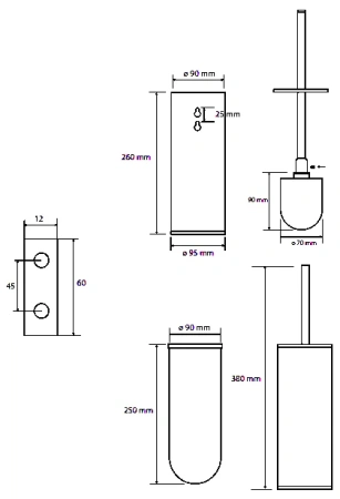 ёршик для унитаза bemeta amber 155313067