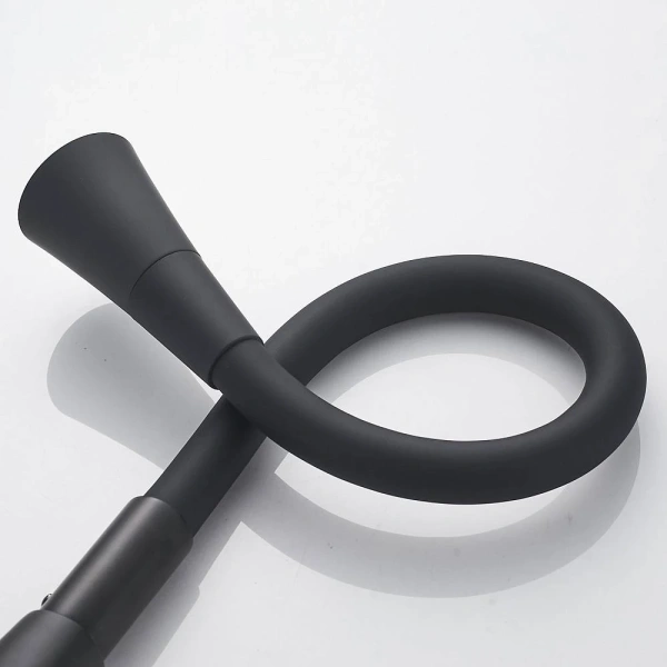 смеситель для кухни shevanik s543h-3 с гибким изливом, черный матовый