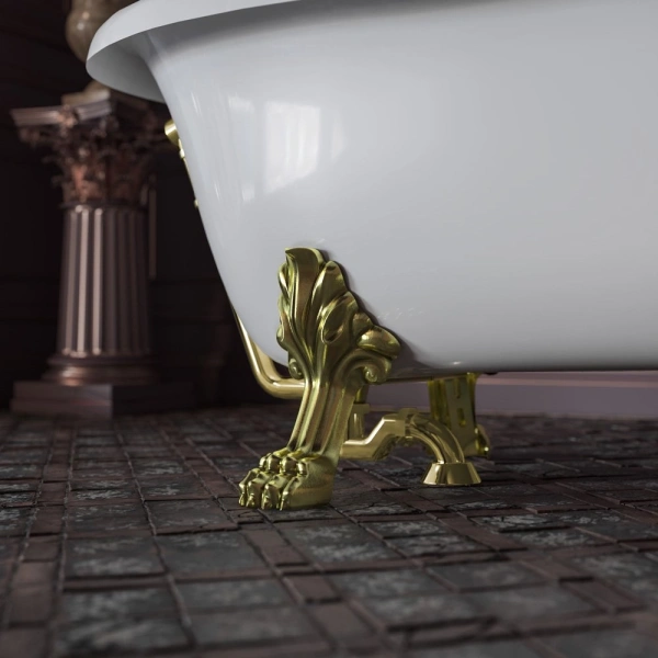 ванна из литьевого мрамора migliore milady 26240 185x82 цвет белый/золото