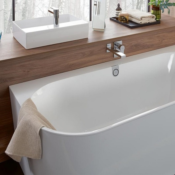 квариловая ванна villeroy&boch oberon 2.0 180x80 ubq180obr9cd00v-01 без гидромассажа