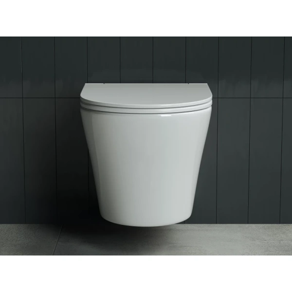 унитаз ceramicanova forma cn3011 подвесной, с сиденьем микролифт, белая