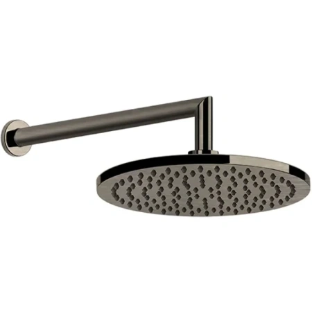 Верхний душ Gessi Emporio 47284.149 Ø201#5 мм, с кронштейном, цвет Finox